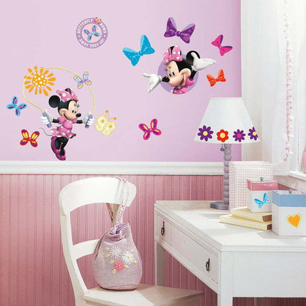 RoomMates Mickey and Friends Minnie Bow-Tique Peel-and-Stick Wall Decals