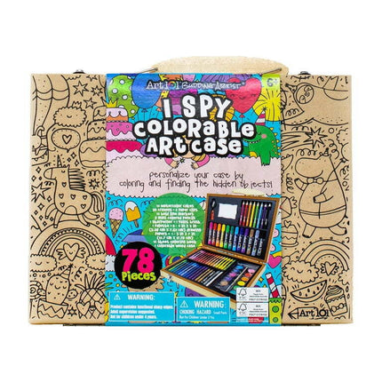 Art 101 Budding Artist 78 Piece Creative Colorable Wood Art Set for Children