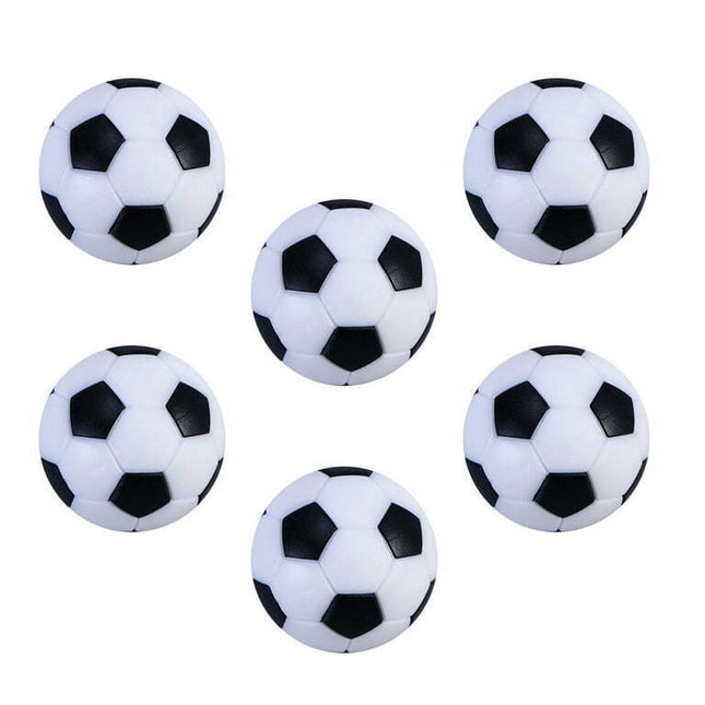 6PCS 32mm Table Football Balls Black/White Ball