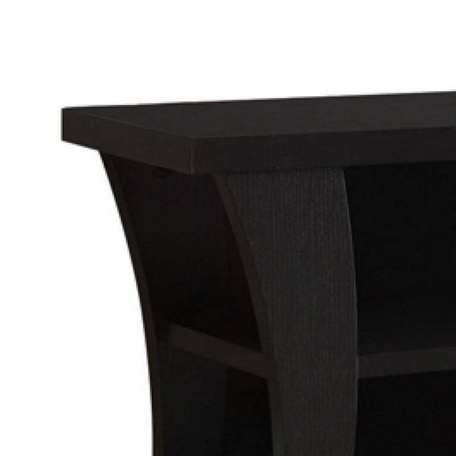 BenJara Attractive Transitional Style TV Console, Brown