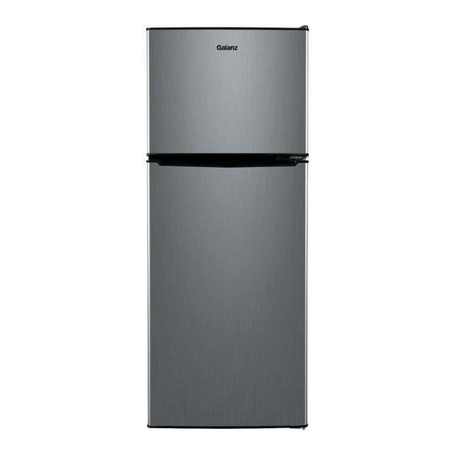 MINI FRIDGE With FREEZER 4.6 CU FT Refrigerator Two Door Compact Stainless Steel