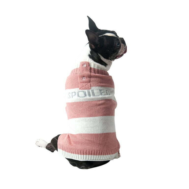Vibrant Life Winter Dog and Cat Clothes Spoiled Pink Sweater, Small