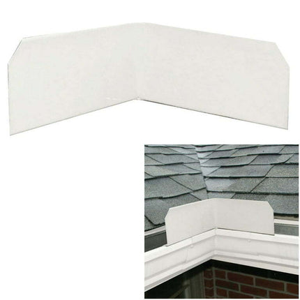 3-Pack Aluminum Roof Valley Splash Shield Gutter Guard, White