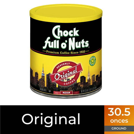Chock Full o’Nuts® Original Blend Ground Coffee, Medium Roast, 30.5 Oz. Can