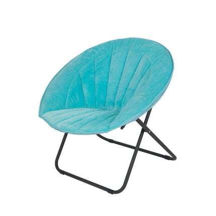 Mainstays Velvet Seashell Saucer Chair, Teal