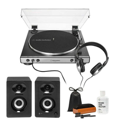 Audio-Technica AT-LP60XHP Belt-Drive Turntable with Headphones,Speakers and Kit