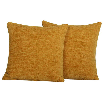 Mainstays Chenille Yellow Pillow 18''x18'', 2 Pack