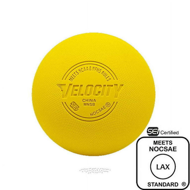 Yellow Textured Grip Lacrosse Ball, Case of 120 w/ Ball Bag NOCSAE/SEI/NFHS/NCAA