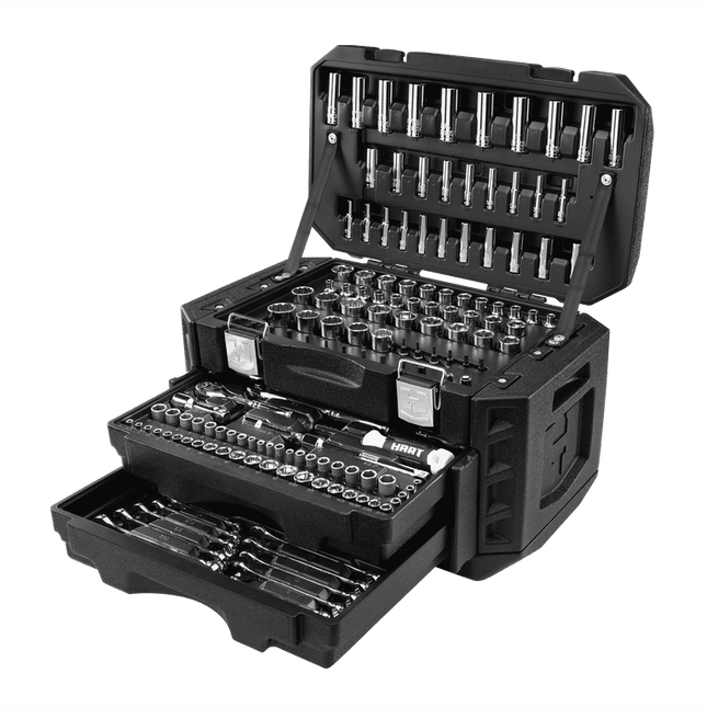 HART Multiple Drive 270-Piece Mechanics Tool Set, Chrome Finish