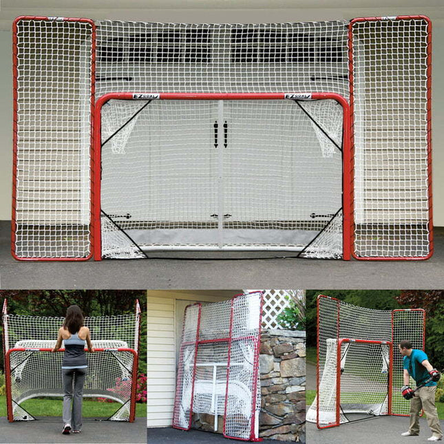 Monster by EZgoal Hockey Folding Goal with Backstop and 4 Targets Net