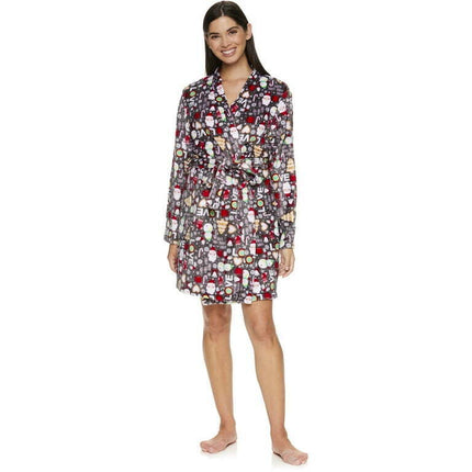 VIP Women's Plush Wrap Robe with Tie Belt