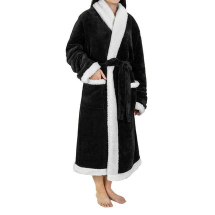 Premium Womens Sherpa Fleece Robe | Luxurious Soft, Warm, Plush Bathrobe