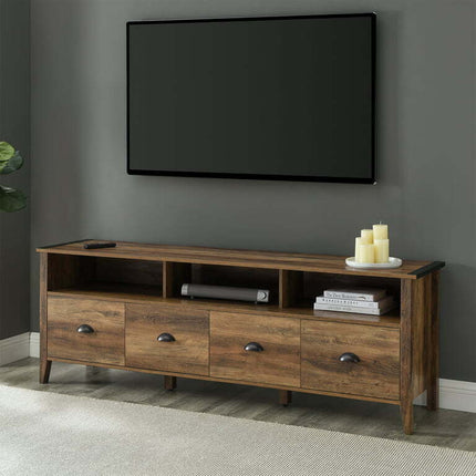 Manor Park Industrial Farmhouse TV Stand for TVs up to 80", Barnwood