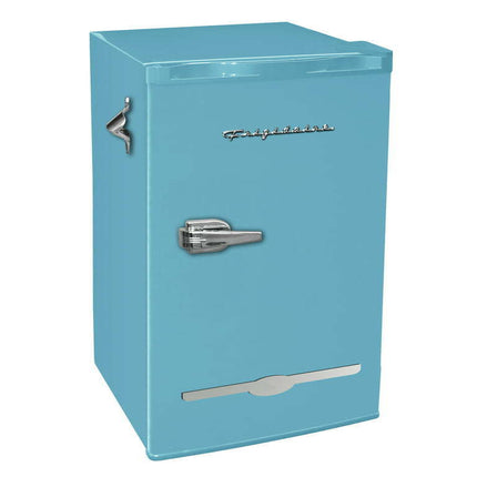 Frigidaire 3.2 Cu Ft Retro Mini Fridge With Side Bottle Opener EFR376, Blue