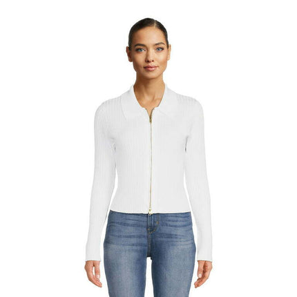No Boundaries Juniors Double Zip Sweater, Midweight