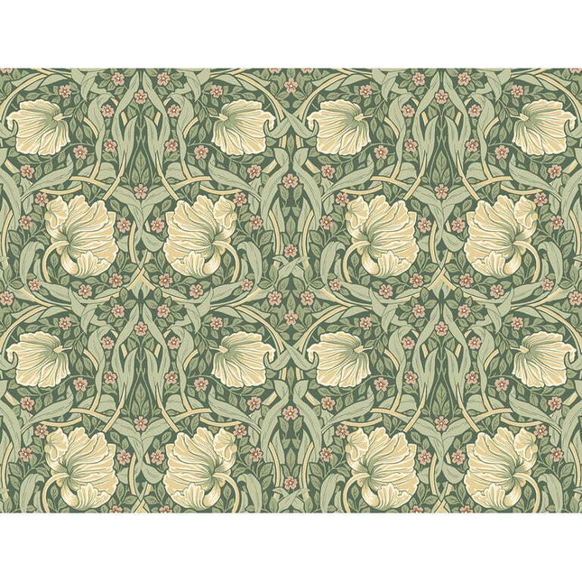 NextWall Gardenia & Sage Pimpernel Floral Peel and Stick Wallpaper