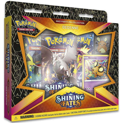 Pokémon Shining Fates Dedenne Mad Party Pin Collection Trading Card Game