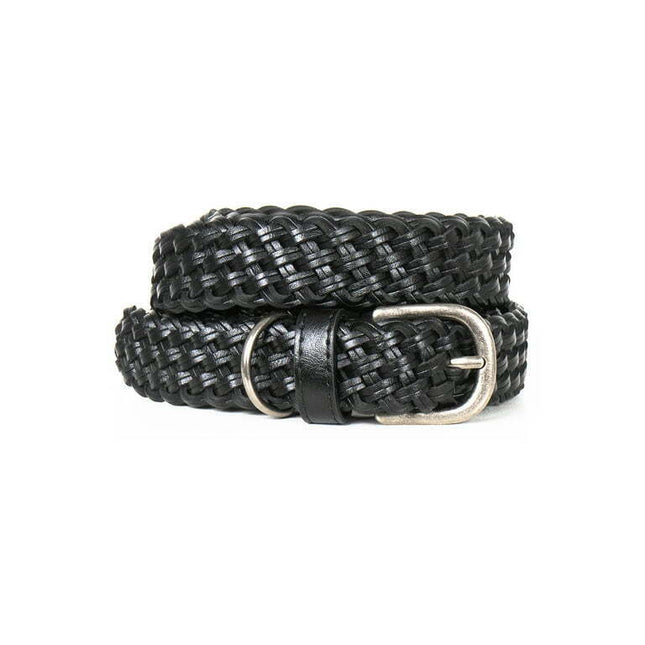 Time and Tru Women's Braided Belt, Black
