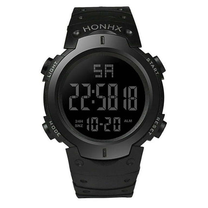 Fashion Waterproof Men's Boy LCD Digital Stopwatch Date Rubber Sport Wrist