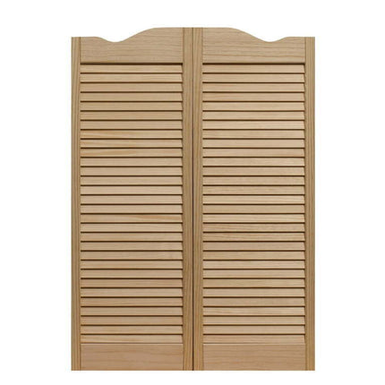 AWC Model 58 Dixieland Louvered Cafe Door 24"wide Unfinished Pine