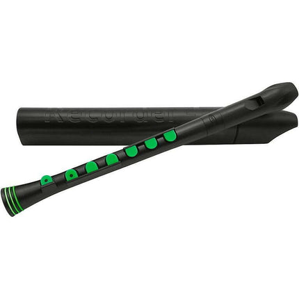 Nuvo Recorder+ Baroque Fingering with Hard Case Black/Green