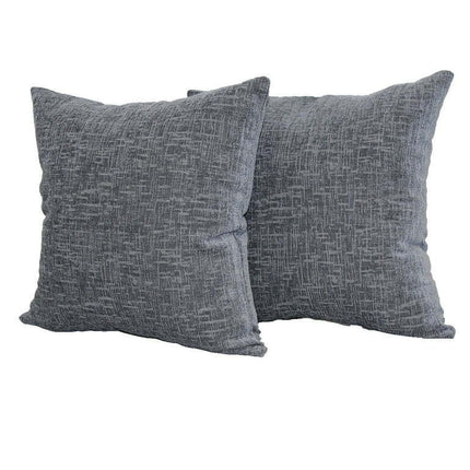 Mainstays Chenille Decorative Square Throw Pillow, 18" x 18", 2 Pack, Grey