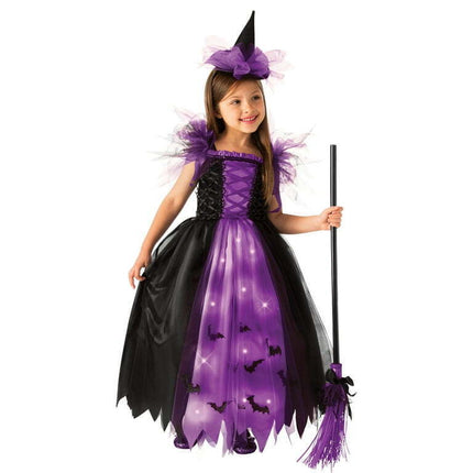 Way to Celebrate Halloween Girl's Light-Up Witch Costume M