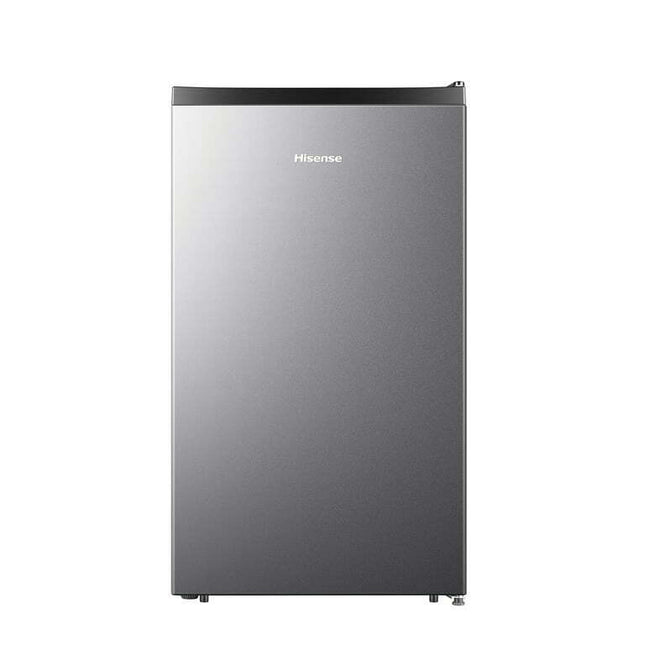 Hisense 4.4 Cu ft. Single Door Mini Fridge with Chiller, Silver 18.7" Width