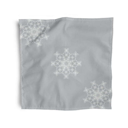 Simply Daisy 18" x 18" Grey Falling Snow Napkins, Set of 4