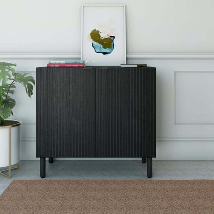 Sango Merk 2 Door Accent Cabinet, Black