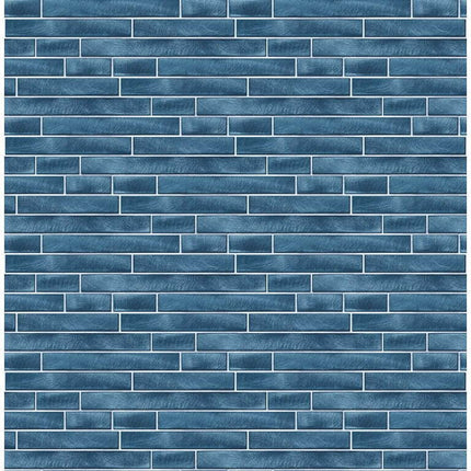 NextWall Brushed Metal Tile Peel and Stick Wallpaper