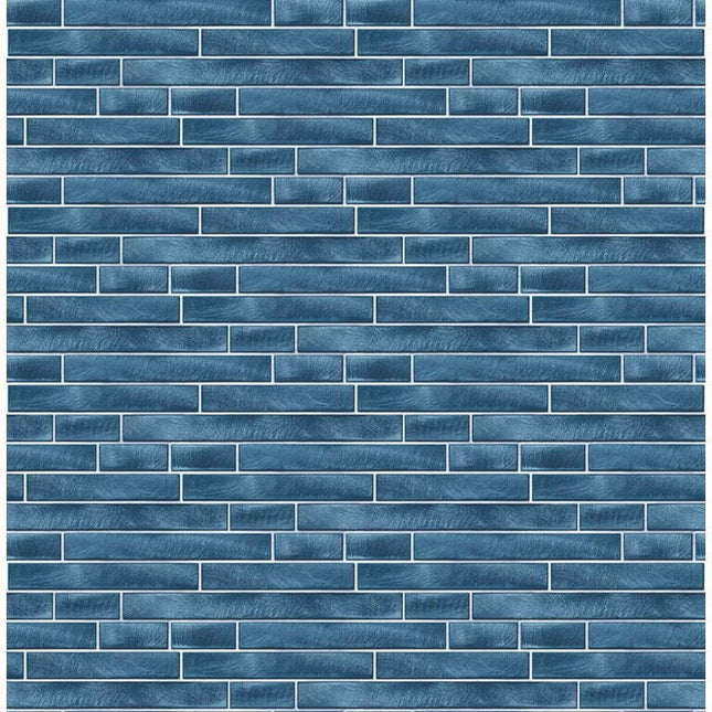 NextWall Brushed Metal Tile Peel and Stick Wallpaper