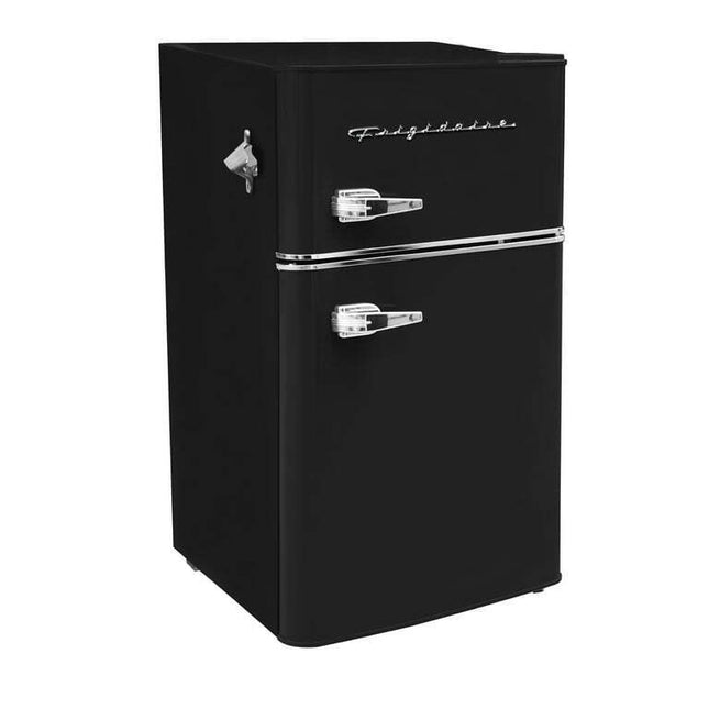 Frigidaire Retro 3.1 Cu Ft Two Door Compact Refrigerator with Freezer, Black