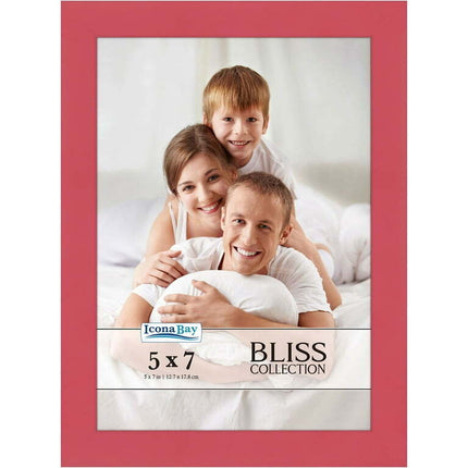 Icona Bay 5x7 Red Picture Frame, 1 Pack, Bliss Tabletop Frames