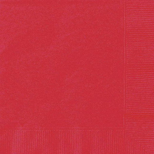Way to Celebrate! Red Paper Luncheon Napkins, 6.5in, 24 Count