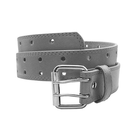 EURO Womens Thick Wide 2 Hole Leather Belt - Fashion Double Row M