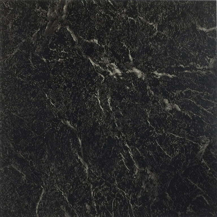 Achim Nexus Vinyl Self Stick Tile, Black, 1 Box 20 Tiles, Covers 20 Sq. ft.