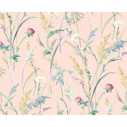 NextWall Blush Meadow Flowers Peel and Stick Wallpaper