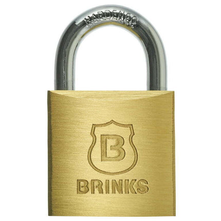 Brinks, Solid Brass 30mm Keyed Padlock with 5/8in Shackle