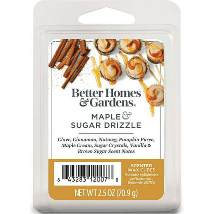 Maple Sugar Drizzle Scented Wax Melts, Better Homes & Gardens, 2.5 Oz (1-Pack)