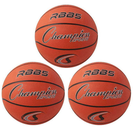 Champion Sports CHSRBB5-3 7 in. Dia. Mini Basketball, Orange - 3 Each