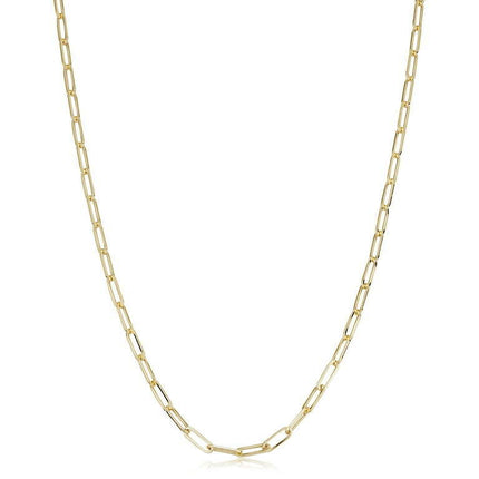 10k Yellow Gold Paperclip Link Chain Necklace (2.5 mm, 20 inch)