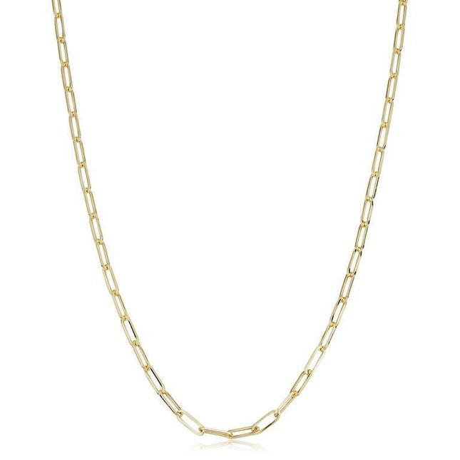 10k Yellow Gold Paperclip Link Chain Necklace (2.5 mm, 20 inch)