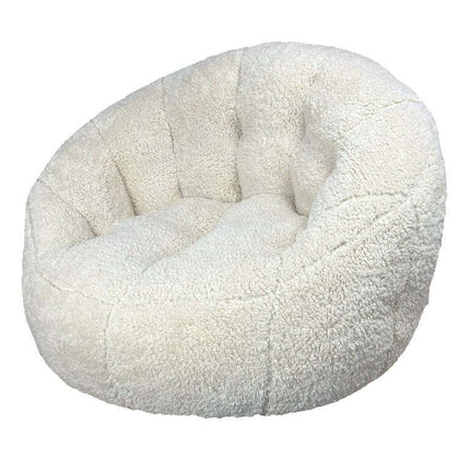 Urban Shop Faux Fur Tufted Bean Bag, White