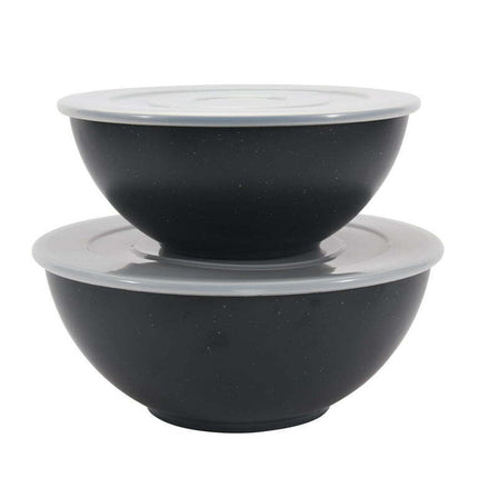 Mainstays 4-Piece Eco-Friendly Recycled Plastic Serve Bowl Set, Black