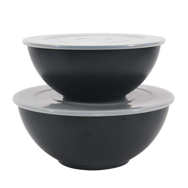 Mainstays 4-Piece Eco-Friendly Recycled Plastic Serve Bowl Set, Black