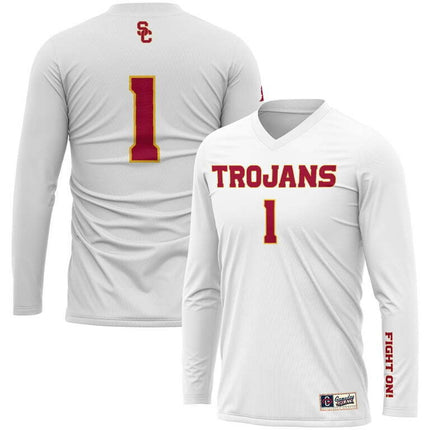 Unisex GameDay Greats #1 White USC Trojans  Lightweight Volleyball Jersey