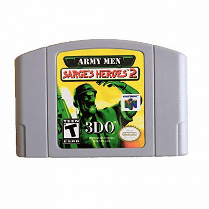 Army Men Sarge's Heroes 2 Games Cartridge Card for 64 N64 Console US Version