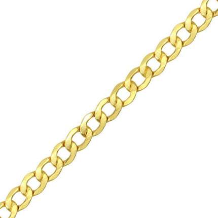 Brilliance Fine Jewelry 10K Yellow Gold Curb Cuban Chain Necklace, 22"