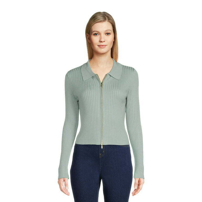 No Boundaries Juniors Double Zip Sweater, Midweight